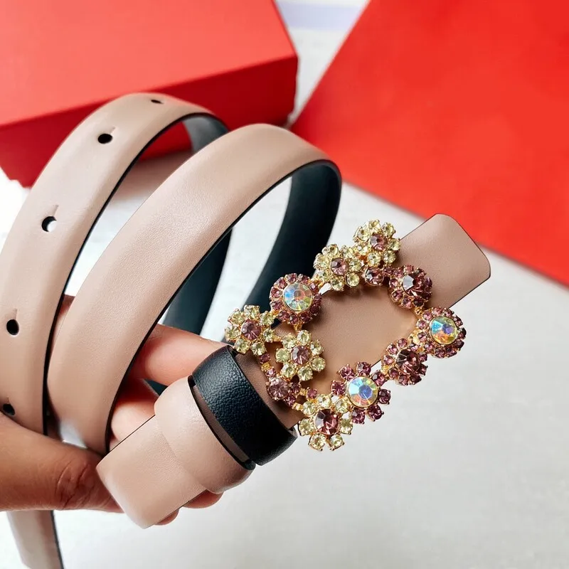 

Waist ornament cowhide dual-use belt fashion 2.0 fine version snow bead diamond buckle belt hanging buckle women's belt