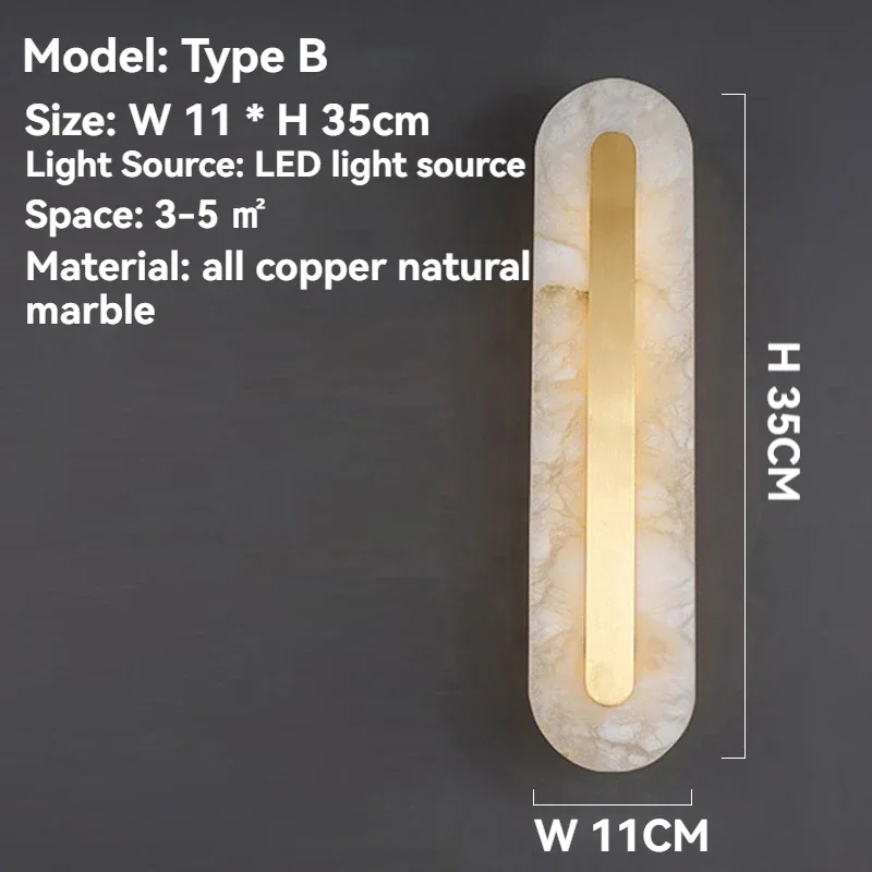 

Artpad Золотой мраморный настенный светильник