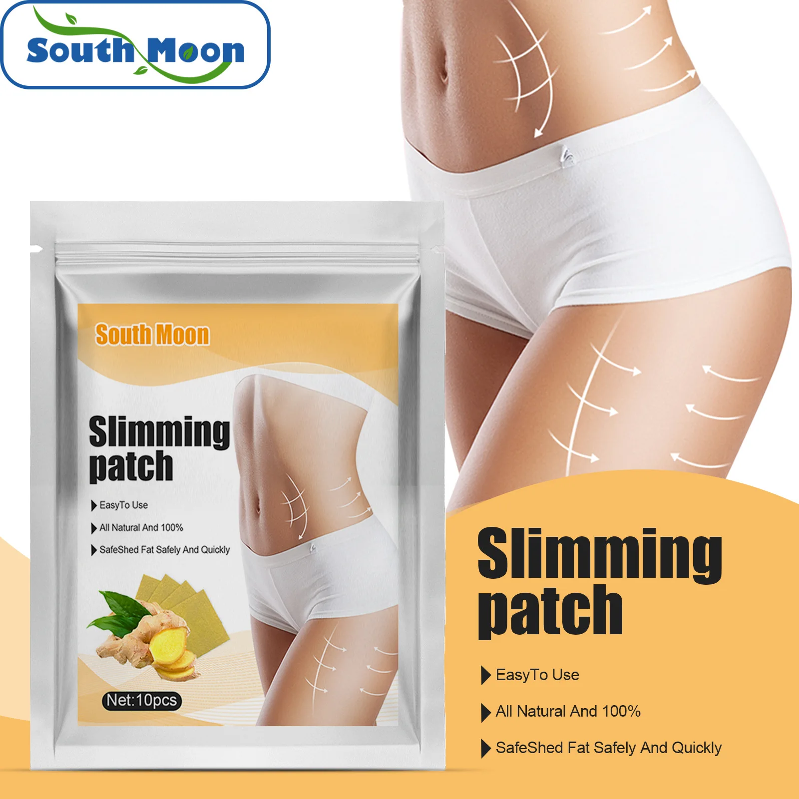 

10pcs Slimming Patch Navel Sticker Weight Lose Products Chinese Medicine Burning Fat Patches Hot Shaping Slimming Stickers