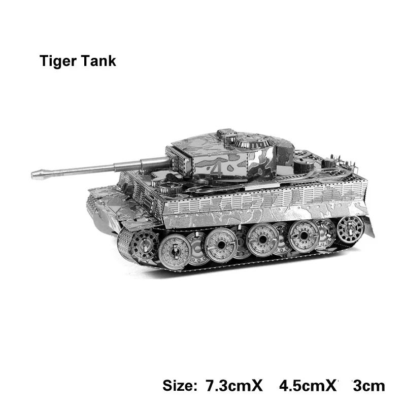 Металлический 3D-пазл T34 tiger Sherman Js-2 M1 Abrams 97 chi-ha |