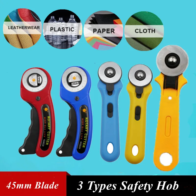 

4 типа 45 мм инструменты для резки ткани лоскутный ролик круглое колесо нож ткань ротационный DIY Бумага Ткань Ремесло Швейные аксессуары