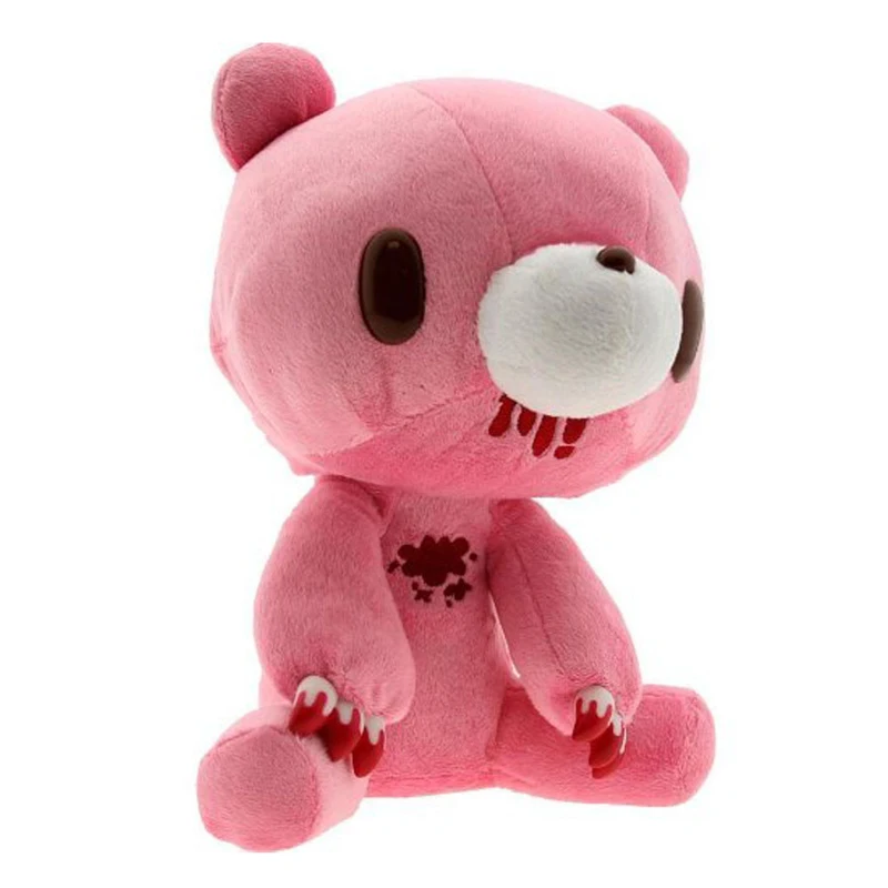 

24cm Gloomy Bear Plush Toy Bloodthirsty Pink Bear Soft Stuffed Pillow Doll For Kids Birthday Christmas Halloween Gifts