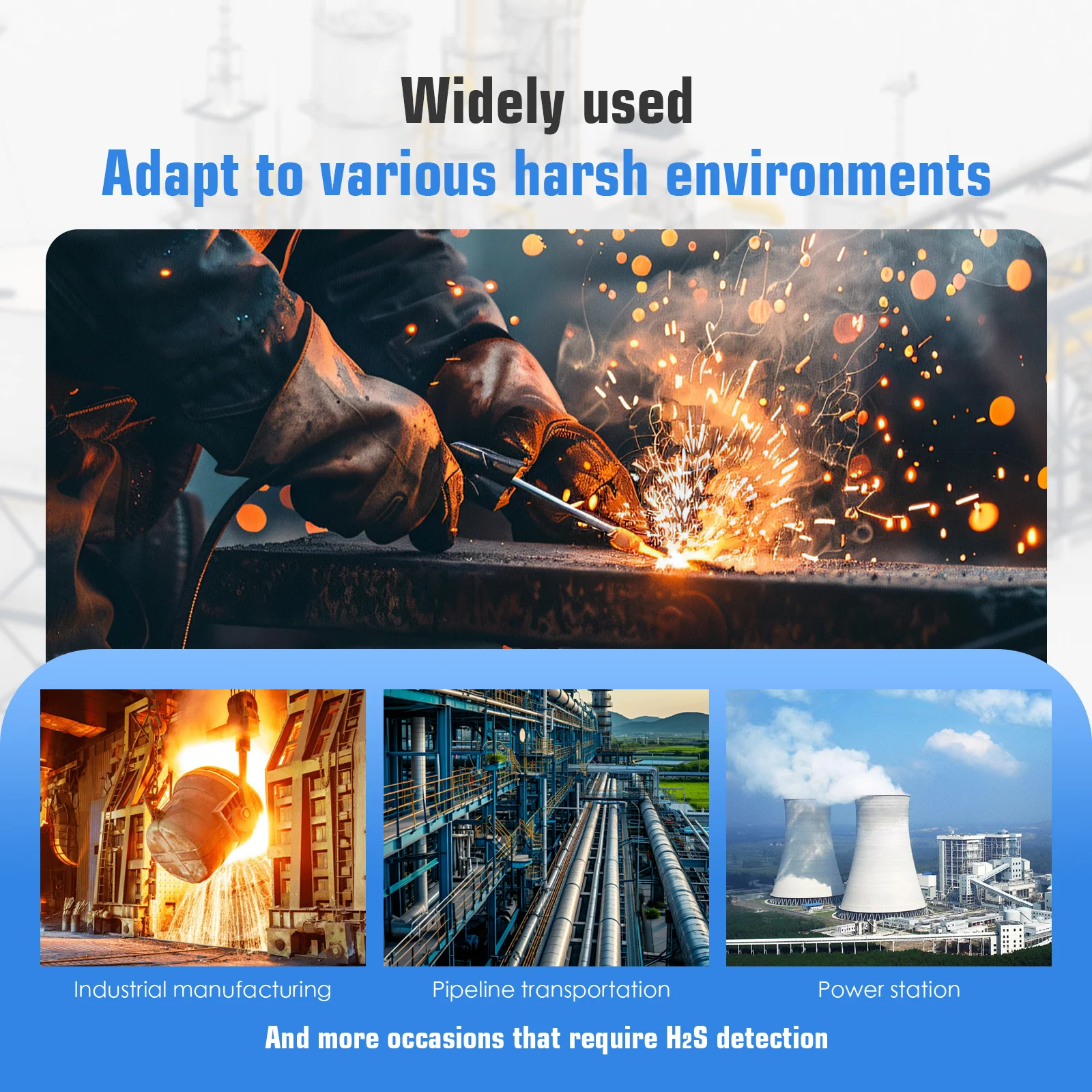 Газоанализатор датчик сероводорода H2S цифровой дисплей детектор на клипсе с