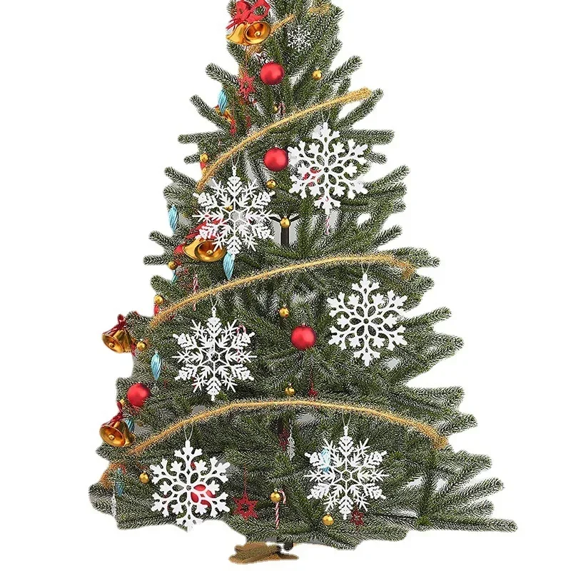 Пластиковые снежинки 12 шт