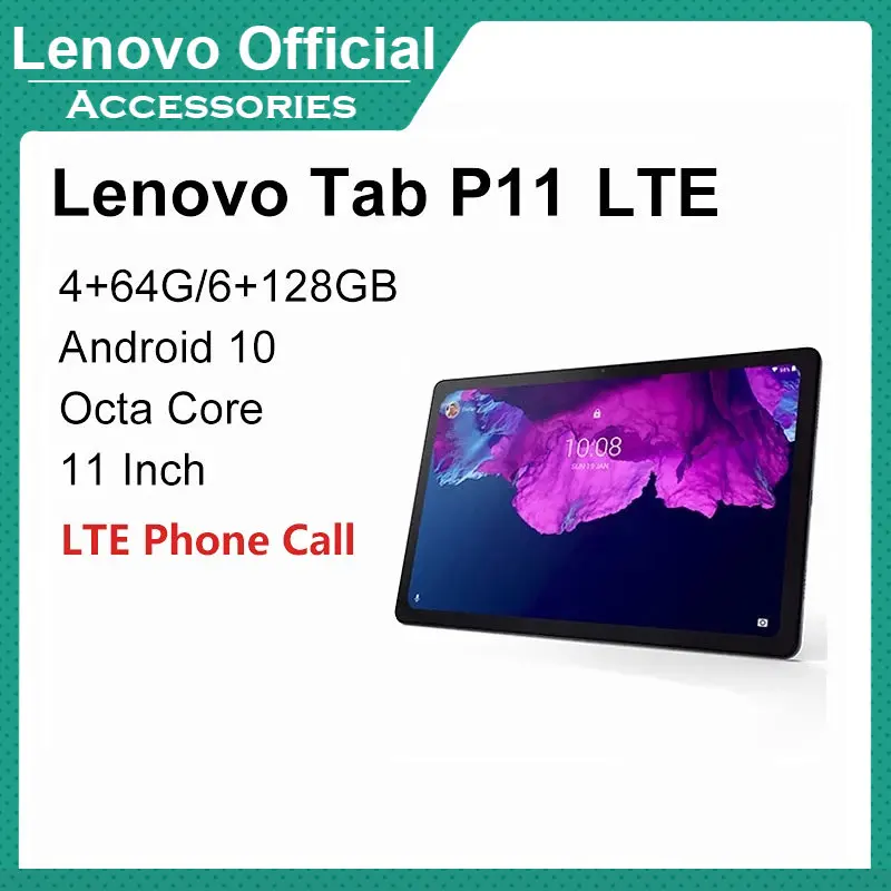 

Lenovo Xiaoxin P11 LTE смартфон с восьмиядерным процессором Snapdragon, ОЗУ 4 Гб, ПЗУ 64 ГБ, 128 ГБ, 11 дюймов