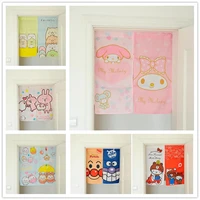 sanrio hellokitty melody kuromi cinnamoroll cartoon simple fabric middle door kitchen bedroom decoration shading curtain kawaii
