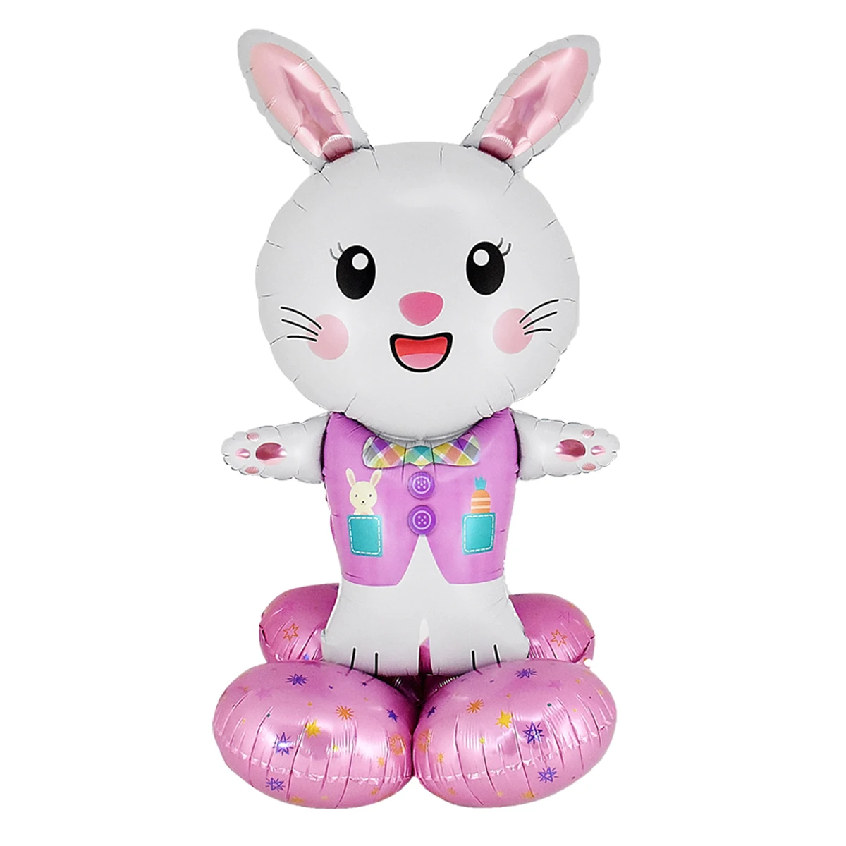 

Пасхальные шары с кроликом синие розовые EACH PARTY