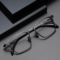 titanium glasses frame men 2022 business square prescription eyeglasses fashion optical frame eyewear 70713