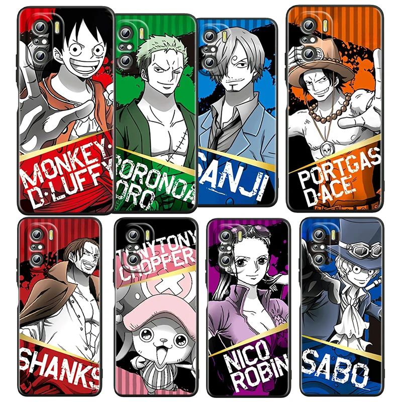 

Anime One Piece Cool For Xiaomi Redmi K50 Gaming Pro 5G 10 9 9A 9C 9T 8 8A 7 6 5 4X TPU Soft Black Phone Case Fundas Capa Cover