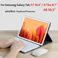 for samsung galaxy tab a7 10 4 sm t500t505c 8 7 t220 s6 lite p610 wireless keyboard case tab a8 10 5 x200 sm x205 tablet cover