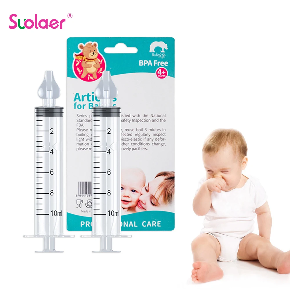 SUOLAER – aiguille de lavage du nez pour bébé  Tube de nettoyage du nez  rhinite allergique