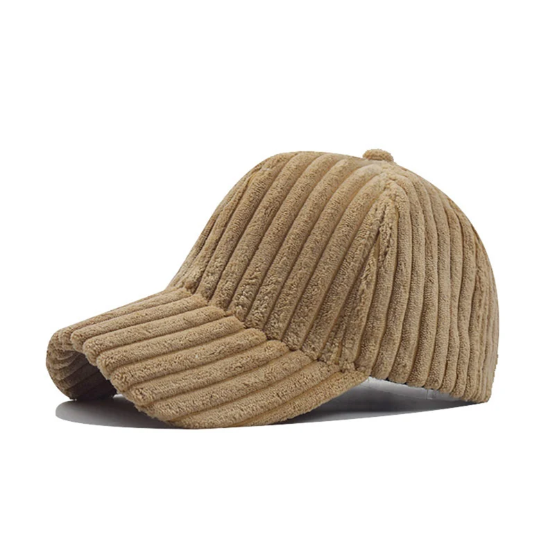 New Fashion Corduroy Baseball Cap Autumn Winter Outdoor Keep Warm Snapback Ins Hip Hop Men Women Thermal Hats Hot Sale MZ0388