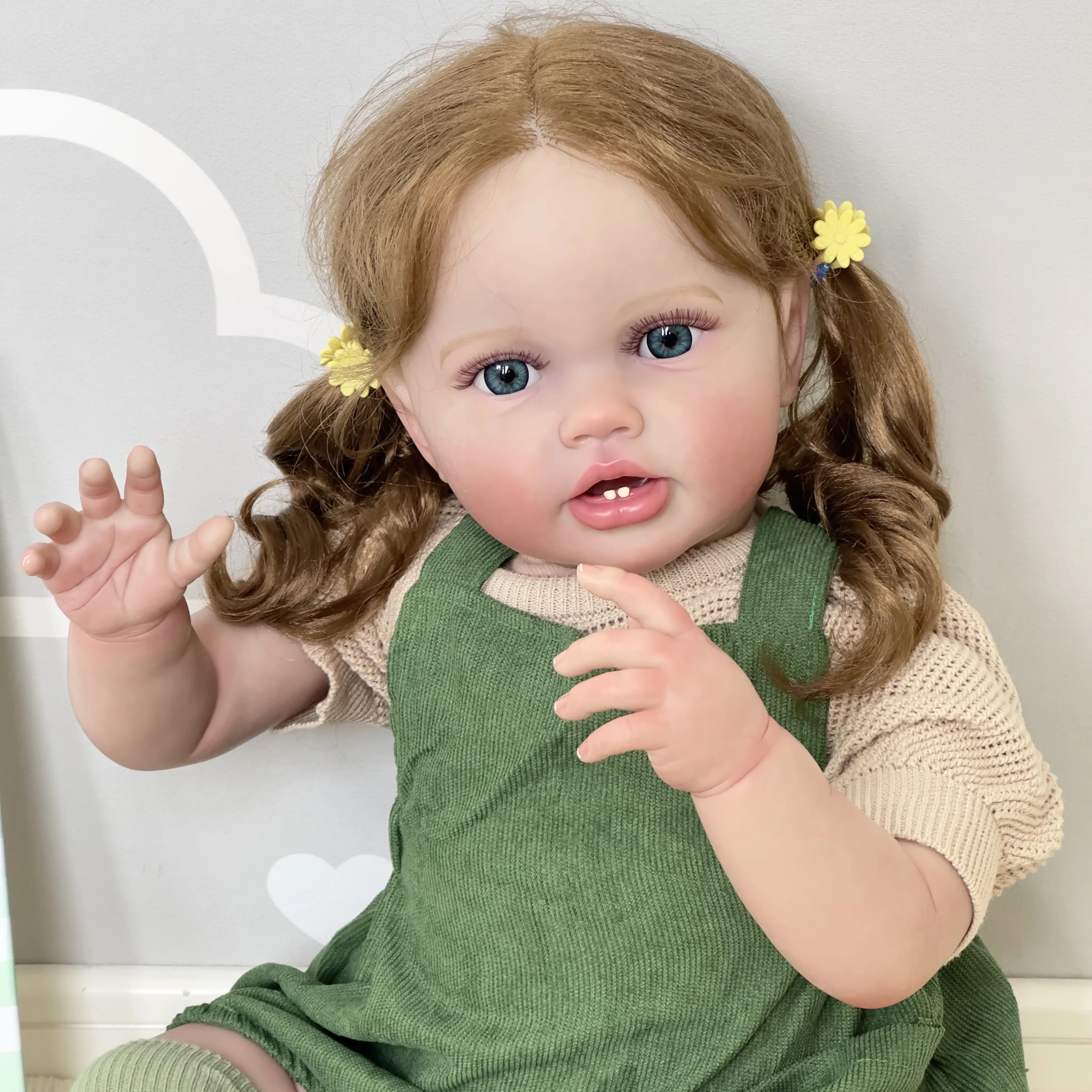 

NPK 24Inch Reborn Baby Toddler Newborn Doll Lottie Princess Girl lifelike Soft Touch 3D Skin Art Doll with Hand Root Hair