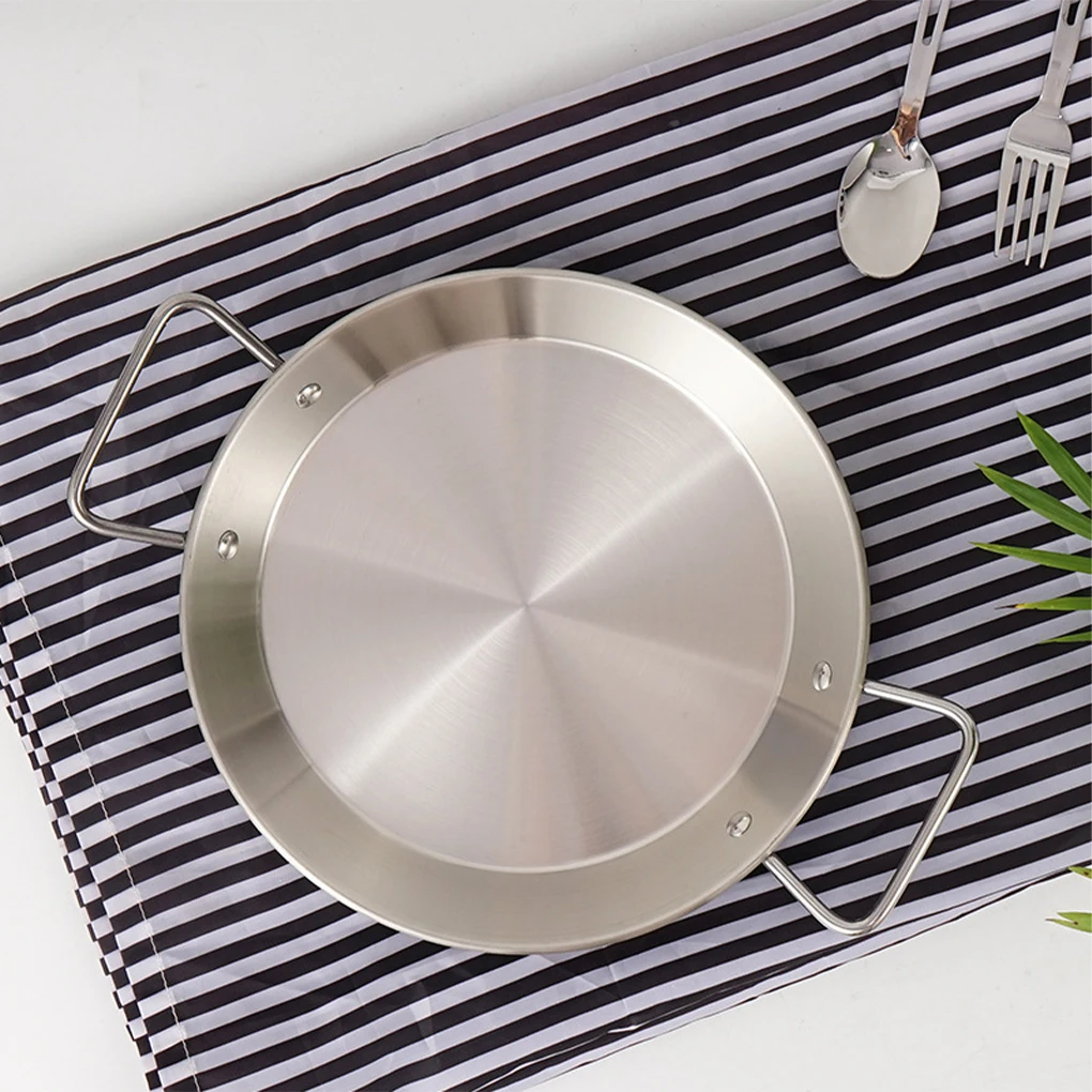 

Outdoor Frying Pan Hiking Skillet Cooker with Side Handles Portable Picnic Cookware Heat-resistant Tableware Kitchenware