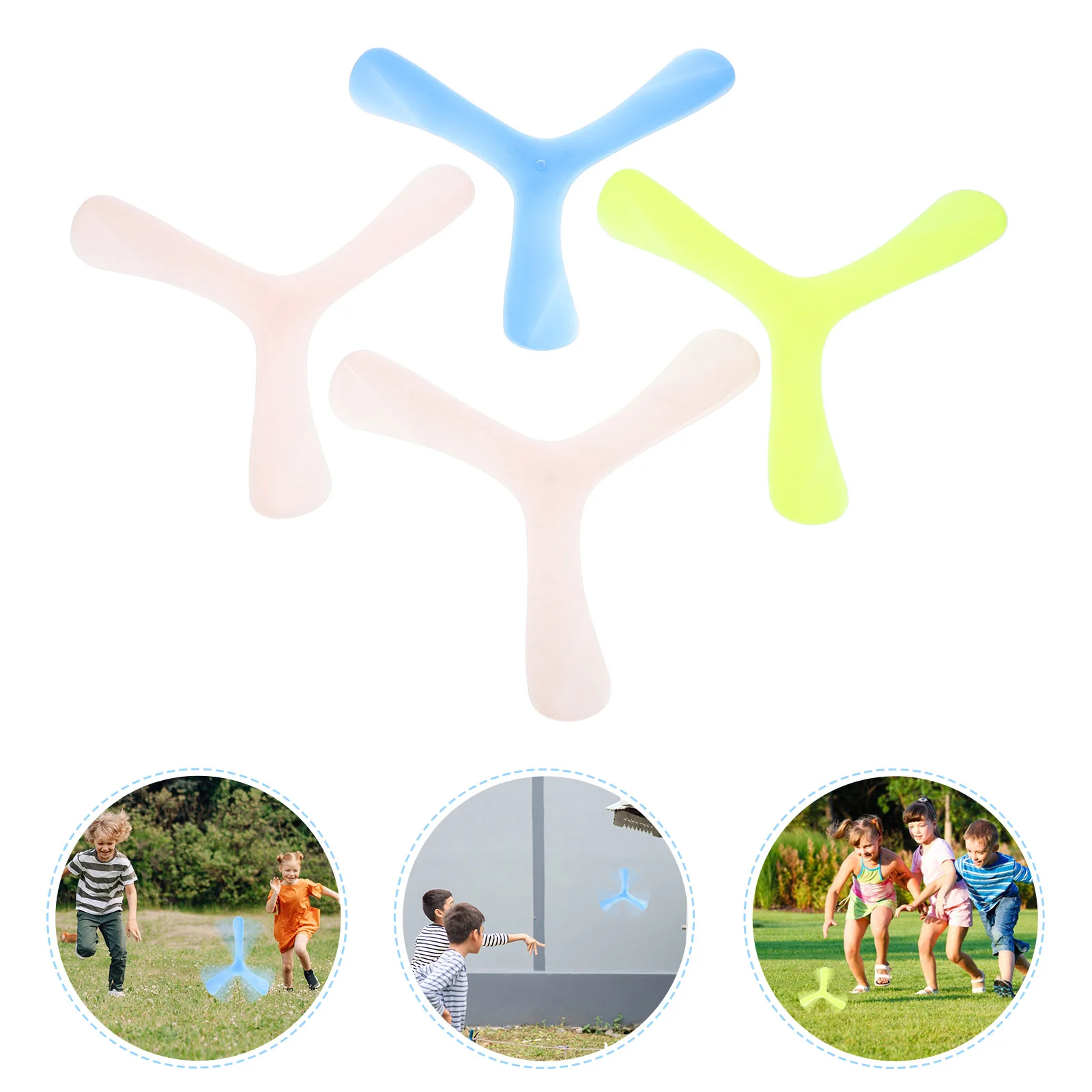 

4pcs Kids Toys Good Fine Funny Boomerang For Children Luminous Boomerang Kids Flying Toys