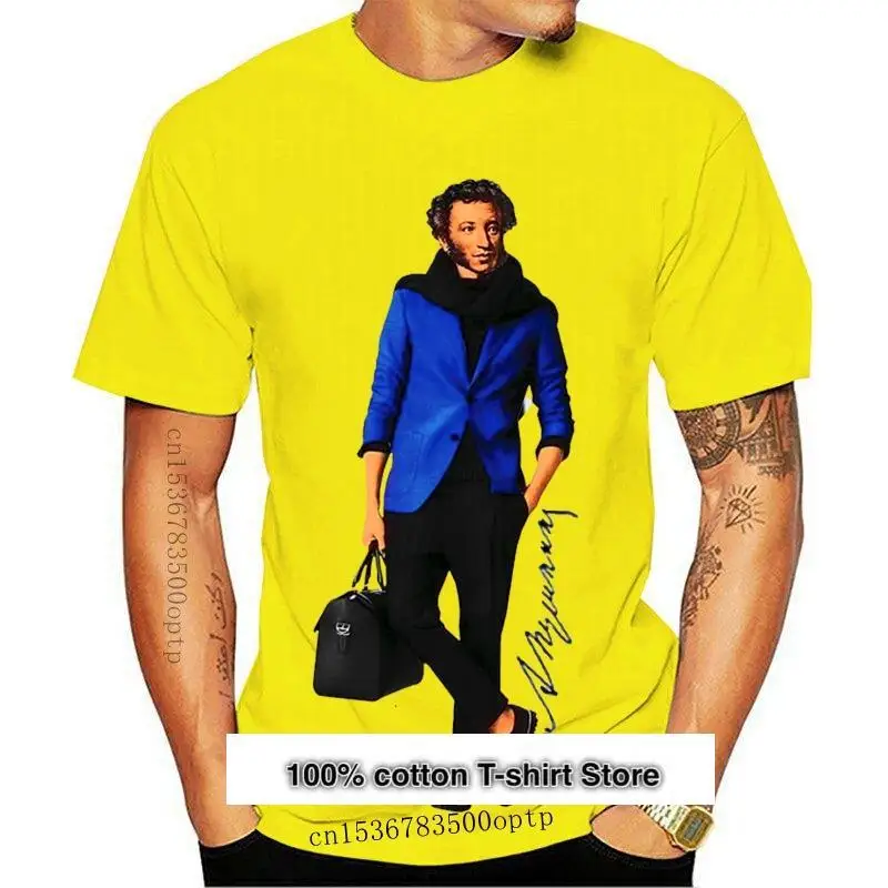 

Camiseta UNISEX con estampado del famoso pintor ruso, Alexander Pushkin, nueva