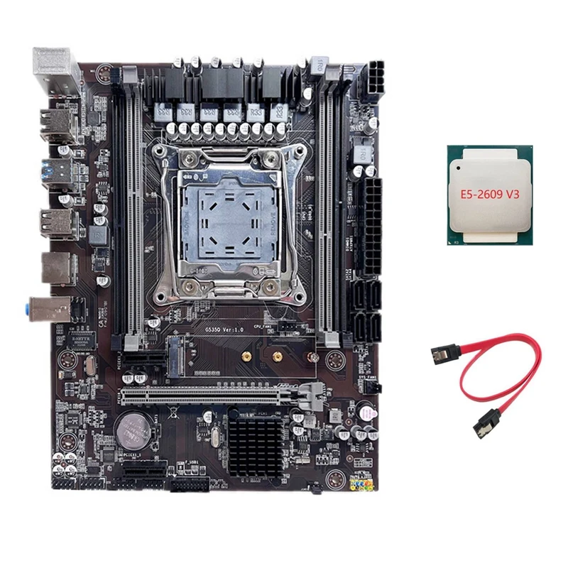 

X99 Motherboard LGA2011-3 Computer Motherboard Support DDR4/DDR3 RAM Memory With E5-2609 V3 CPU+SATA Cable