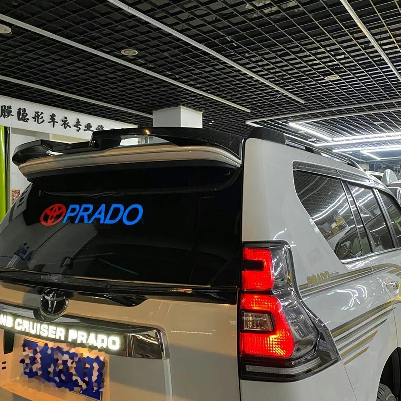 

Спойлер для Toyota cruiser Prado 2010-2023, европейский стиль, АБС-пластик, углеродное волокно, внешний спойлер, украшение автомобильного верхнего спойле...