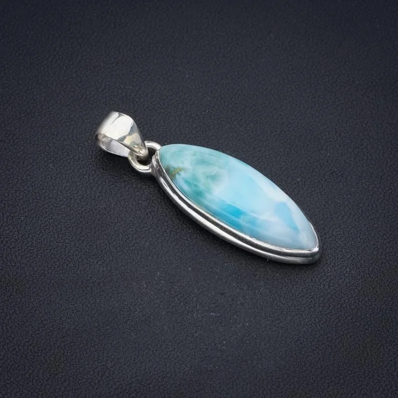 

StarGems Larimar Handmade 925 Sterling Silver Pendant 1.5" F3462