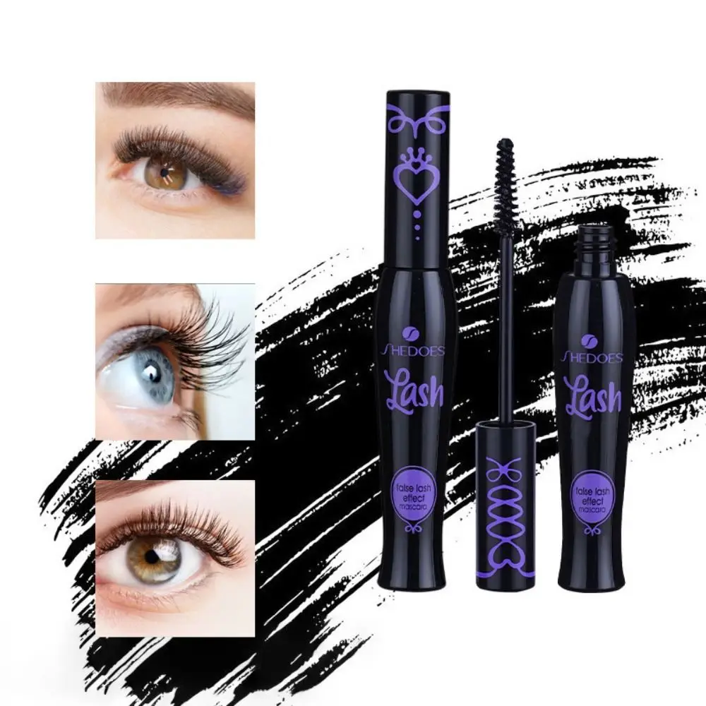 

Eye Black Thick Long Curly Waterproof Sweat Proof Lasting Non Smudging Mascara 5D Silk Fiber Lash Growth Lash Lift