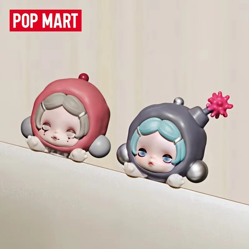 Фото Новые популярные оригинальные стикеры POP MART: серия фигурок Skullpanda Don't Want, коллекционные игрушки-сюрпризы в закрытых коробках, украшения, подарки №5