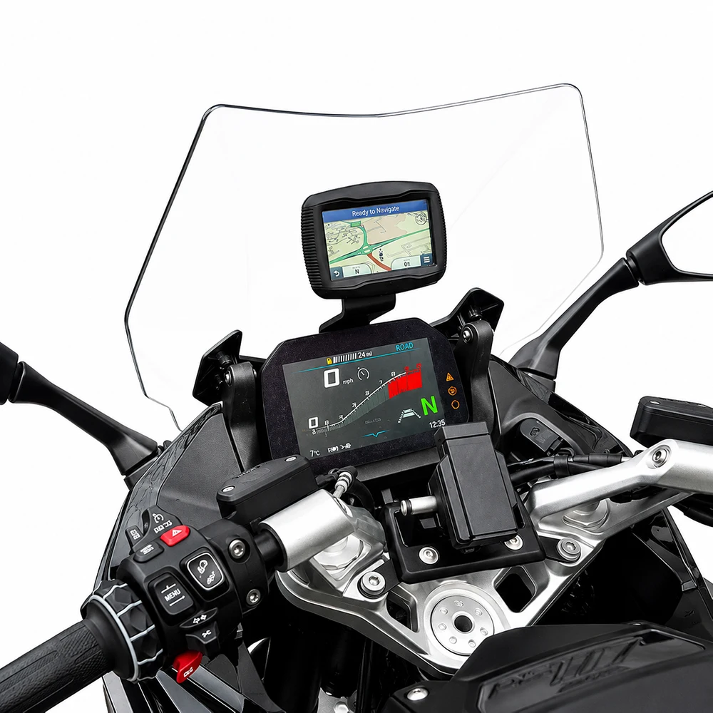 Фото Кронштейн для GPS-навигатора на портальную мачту для мотоциклов BMW R1300 RS R 1300 RS R1300RS 2025 2026, аксессуары №3