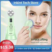 ckeyin ems facial massager led photon light therapy wrinkle removal skin lifting tightening rejuvenation hot treatment device