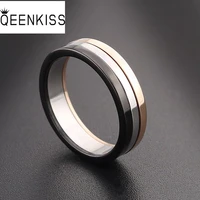 qeenkiss rg841 fine jewelry wholesale fashion new woman man birthday wedding gift tricyclic titanium stainless steel ring 1pc