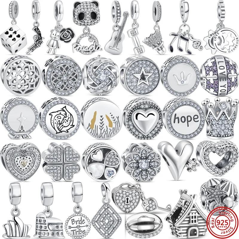 Браслет Pandora женский из серебра 925 пробы с блестящим паве