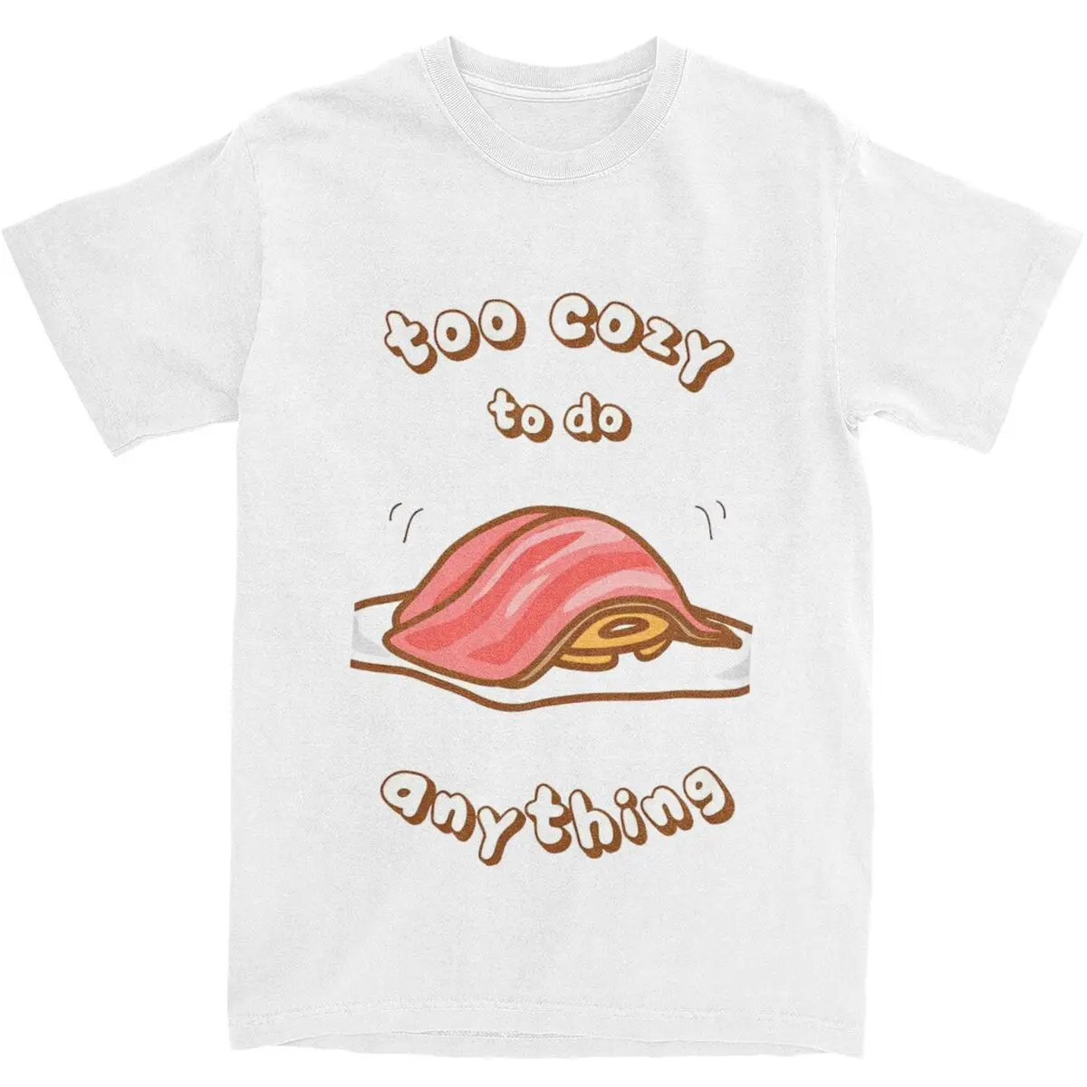 Футболка с логотипом Gudetama The Lazy Egg мужская базовая хлопковая футболка Y2K пляжная