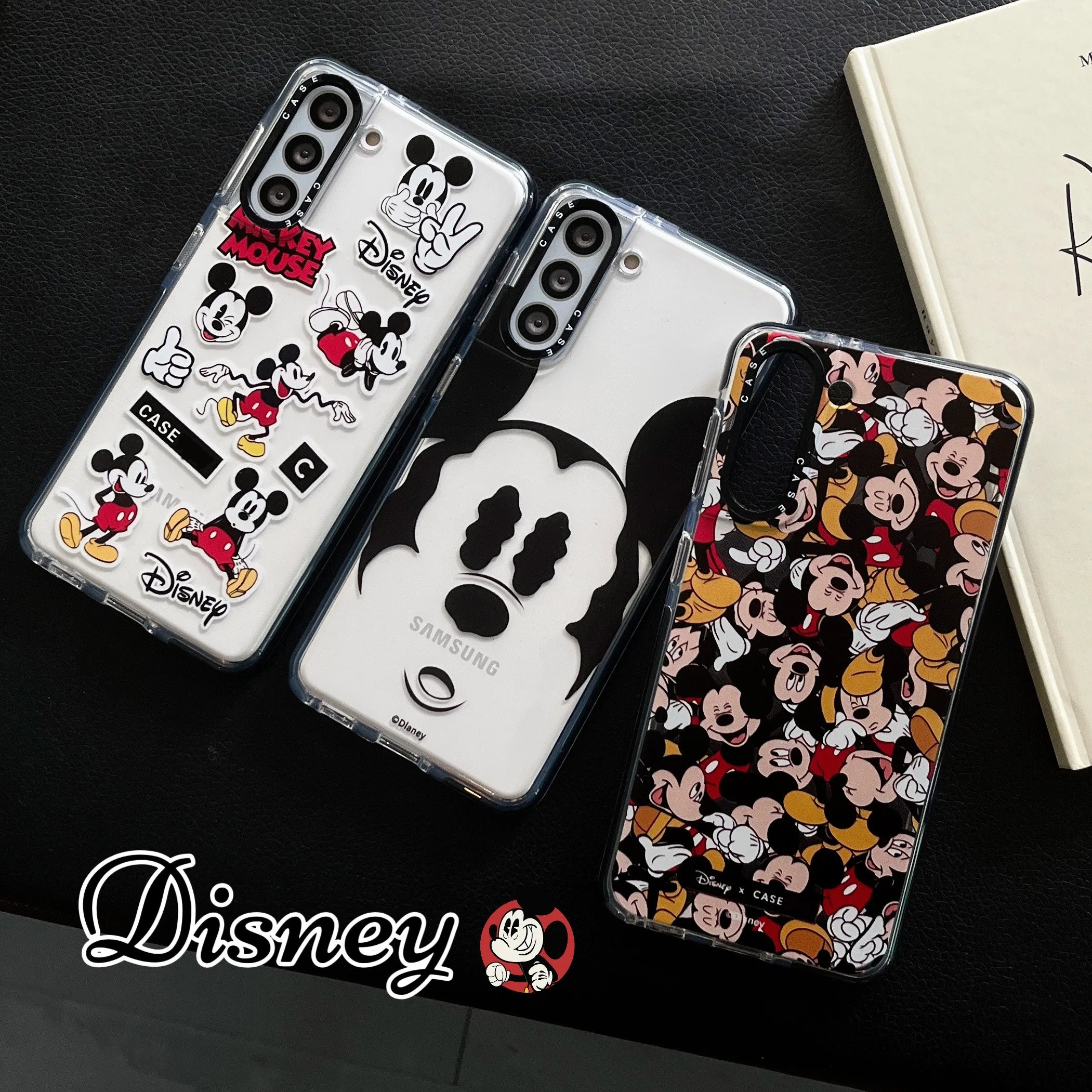 

Disney Mickey Cartoon Liquid Silicone Case For Samsung Galaxy S22 Ultra S22 Plus S21FE Fashion Anti-drop Men And Women Case Gift