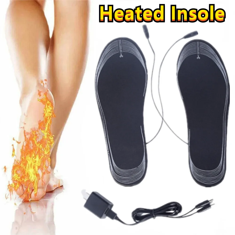 

1Pair USB Cuttable Unisex Shoe Accessories Warm Carbon Fiber Washable Heated Shoe Insoles CN(Origin)