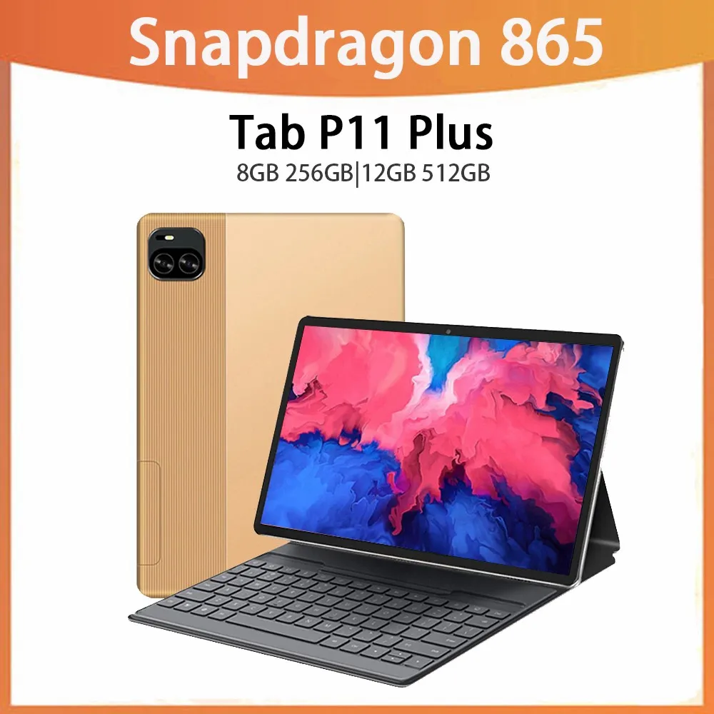 

Global Version Tab P11 Plus Android 12 Tablet 11 Inch HD Snapdragon 865 12GB 512GB Tablette 5G Network GPS 8800mAh Tablet PC