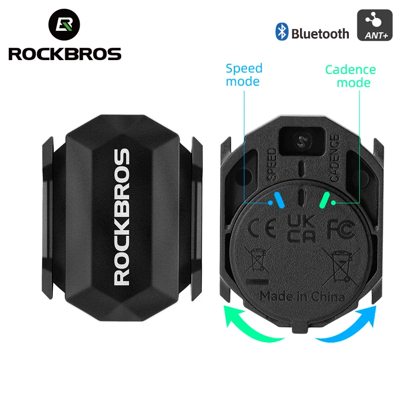 Фото Велокомпьютер ROCKBROS с датчиком скорости и каденса ANT+, водонепроницаемый, для шоссейных и горных велосипедов, GPS, совместим с GARMIN, Bryton, XOSS, аксессуары для велосипедов №1