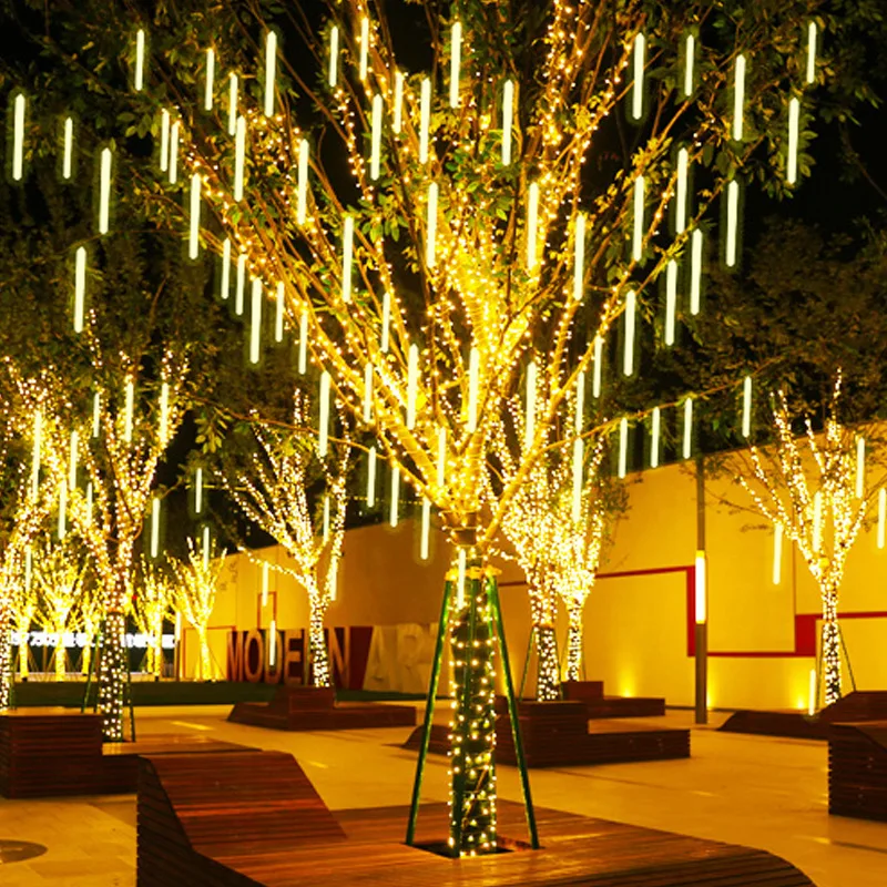 

30/50cm Meteor Shower Rain LED Fairy String Lights Garlands Christmas Decorations for Home Outdoor New Year Decor Garden Lights