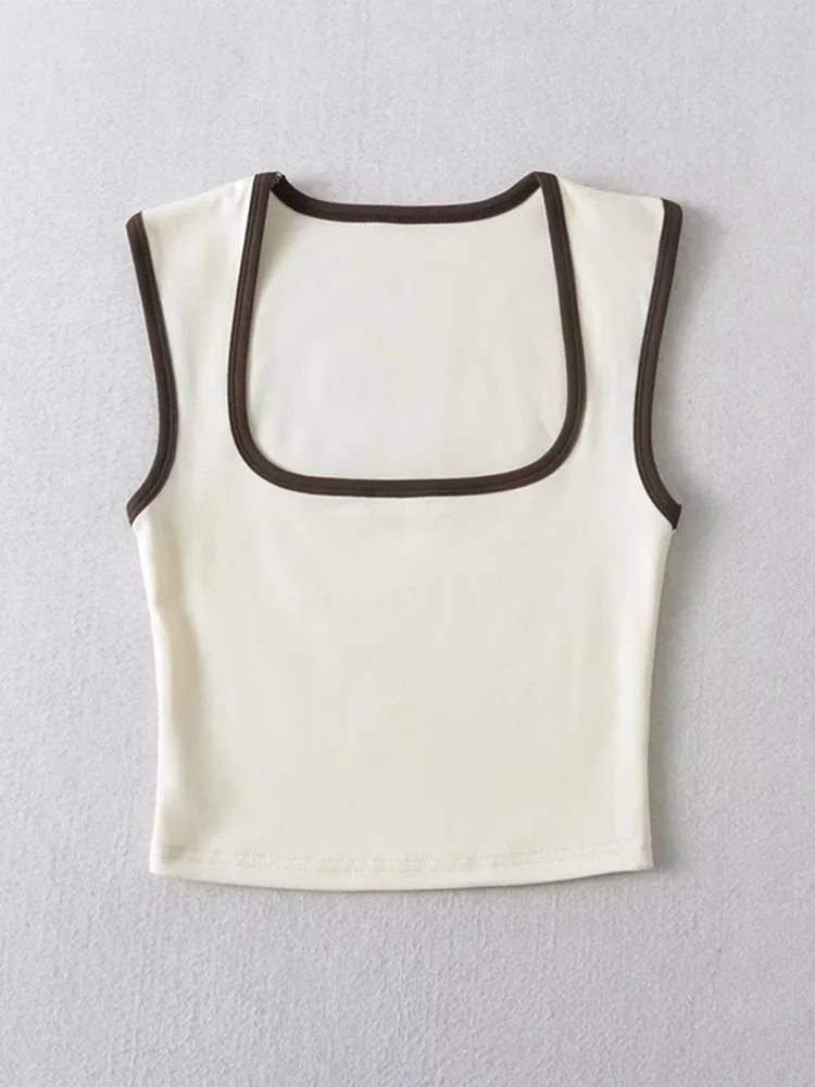 Женская модная облегающая однотонная майка повседневные майки без рукавов