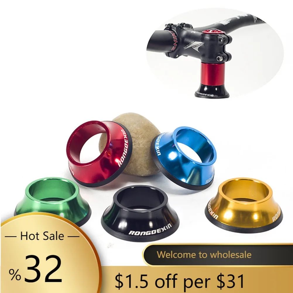 

MTB Road Bike Stem Top Bowl Cover For 28.6mm Bicycle Fork Tube Headset Cap Aluminum Alloy Cycling Parts Bicycle Accessories