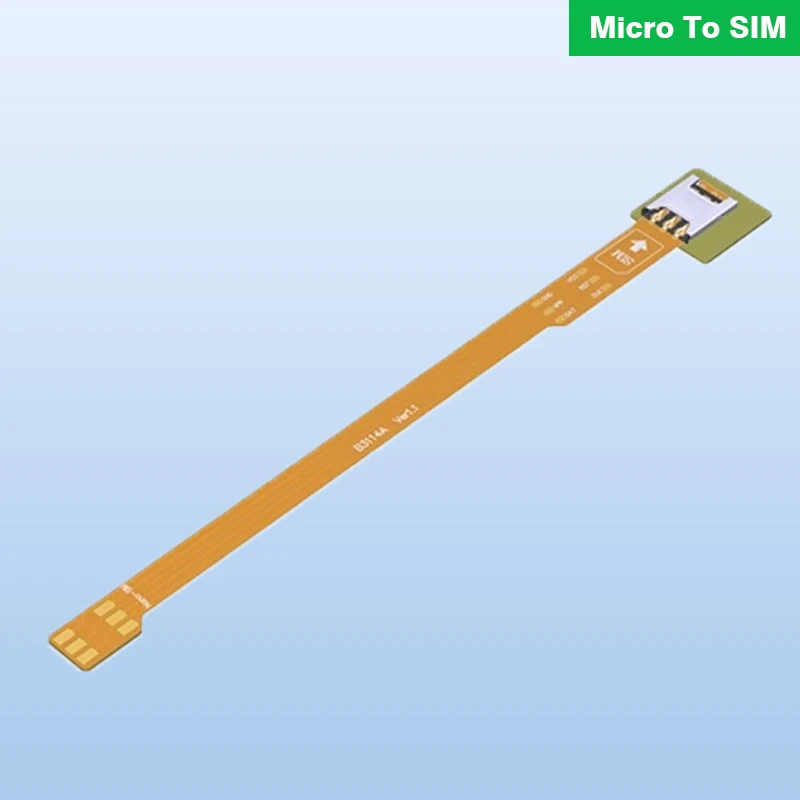

Стандартный удлинитель для SIM-карты на микро-стандартную Sim-карту, мягкий удлинитель кабеля, адаптер-конвертер для старых телефонов Android FPC