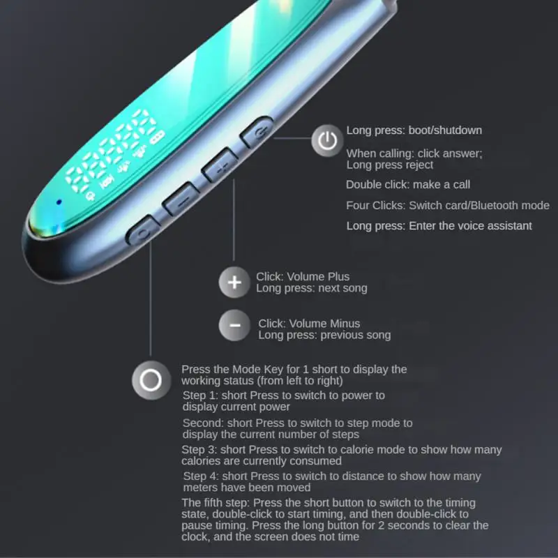

2800 Ma Sports Headset Stable Connection Long Endurance Wireless Headset Low Latency Comfortably V6.0 Earphone
