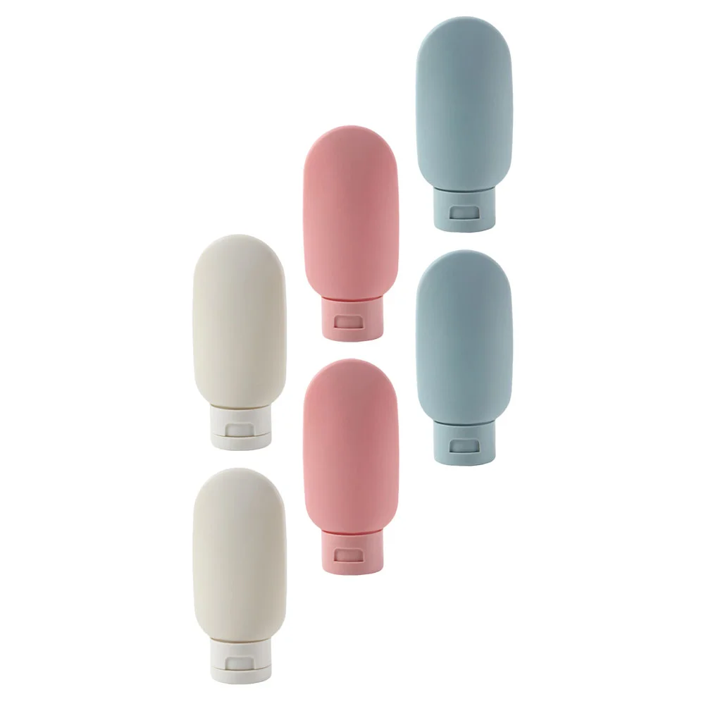 

6Pcs Silicone Travel Bottles Portable Shampoo Lotion Squeeze Bottles for Travel