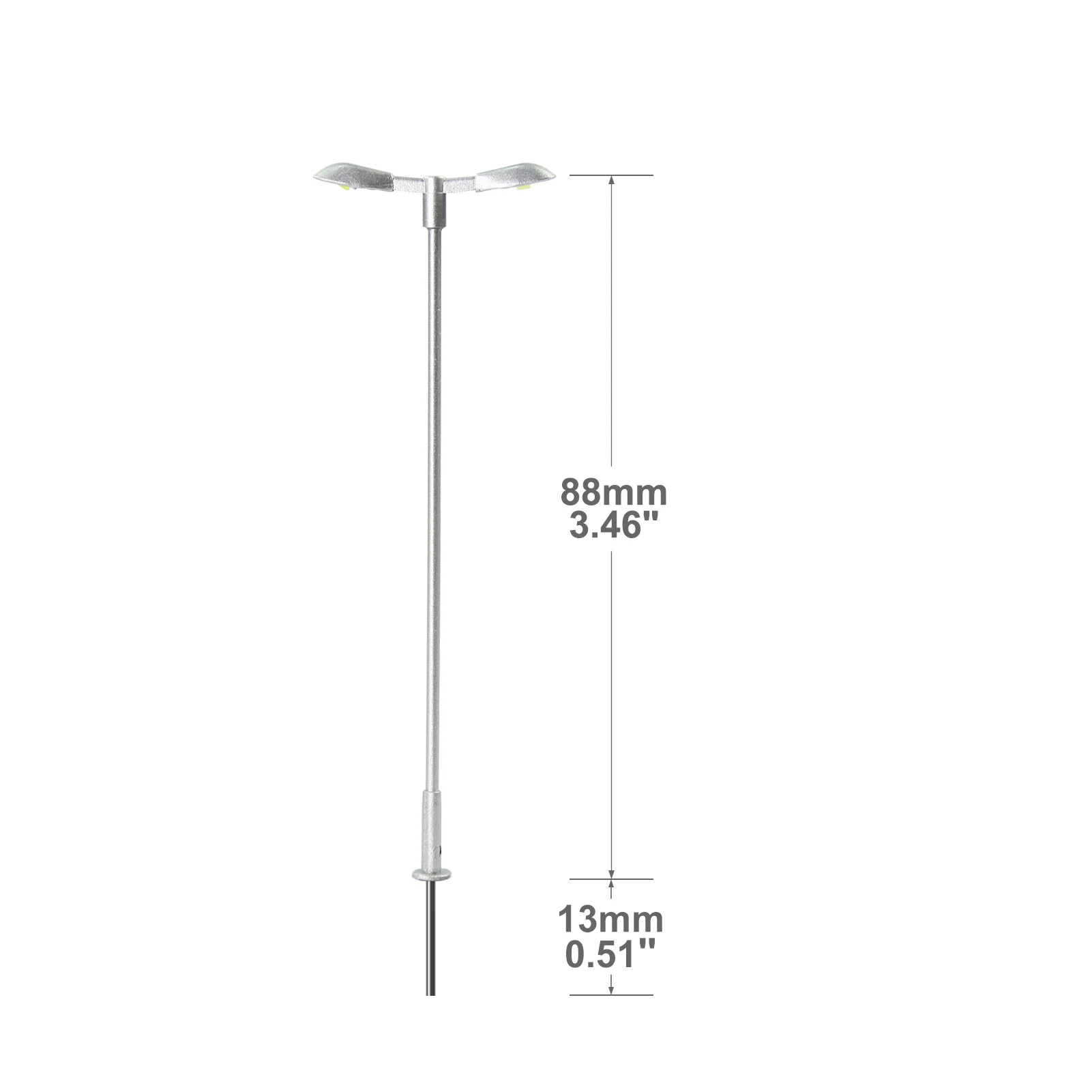 

10 шт. модельные уличные фонари на платформе OO HO TT N Z, двухголовочные лампы, яркий белый светодиод с резисторами для 12 В LD13