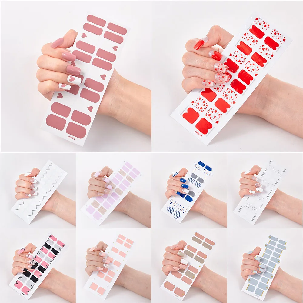 

New Product Full Cover Nail Stickers Nail Tips Manicure Decoration Self Adhesive Manicure Creative Nailart Paster Fingernail