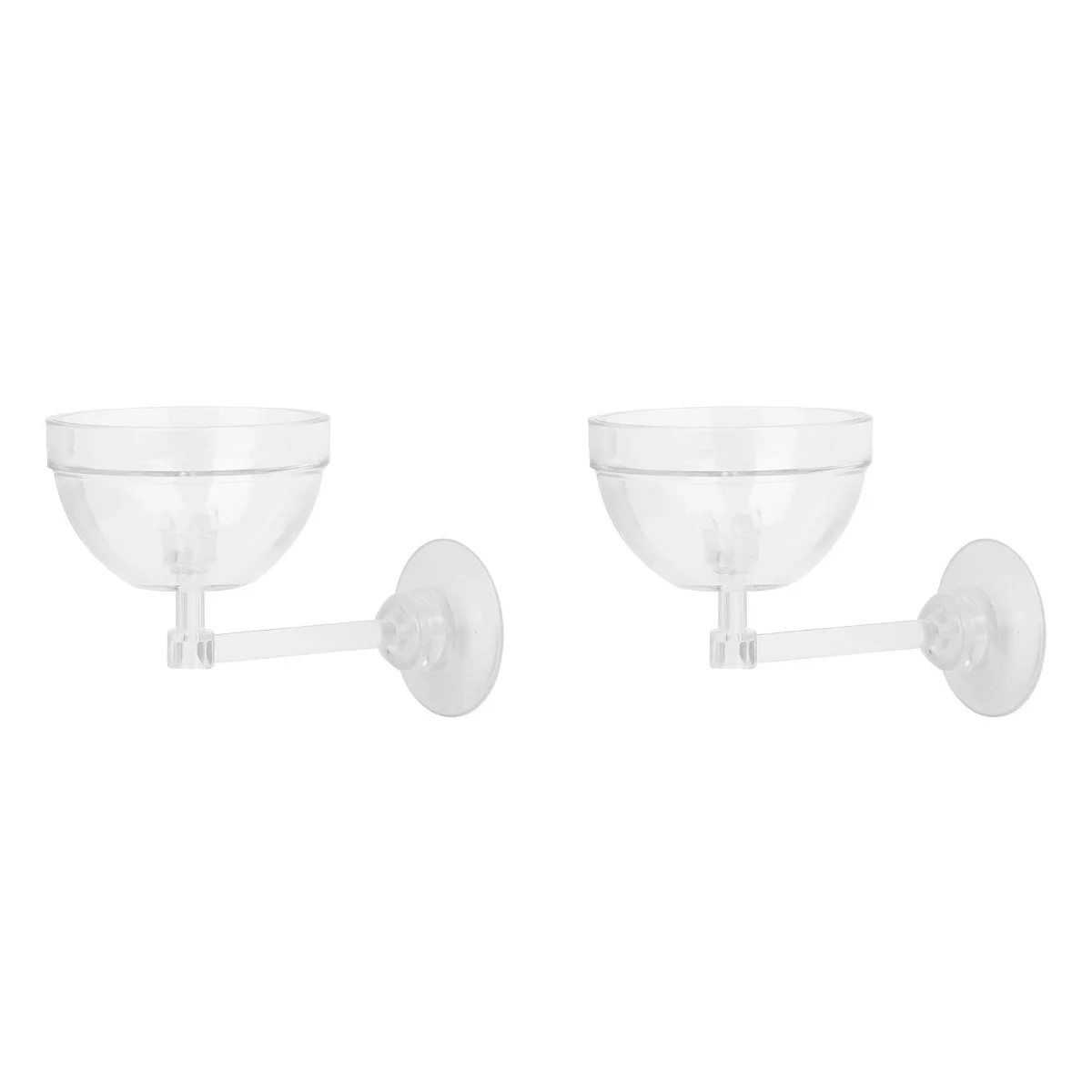 

2 Pot Mini Vivid Suction Cup Beautiful Pot Landscape Ornament for Aquarium Tank