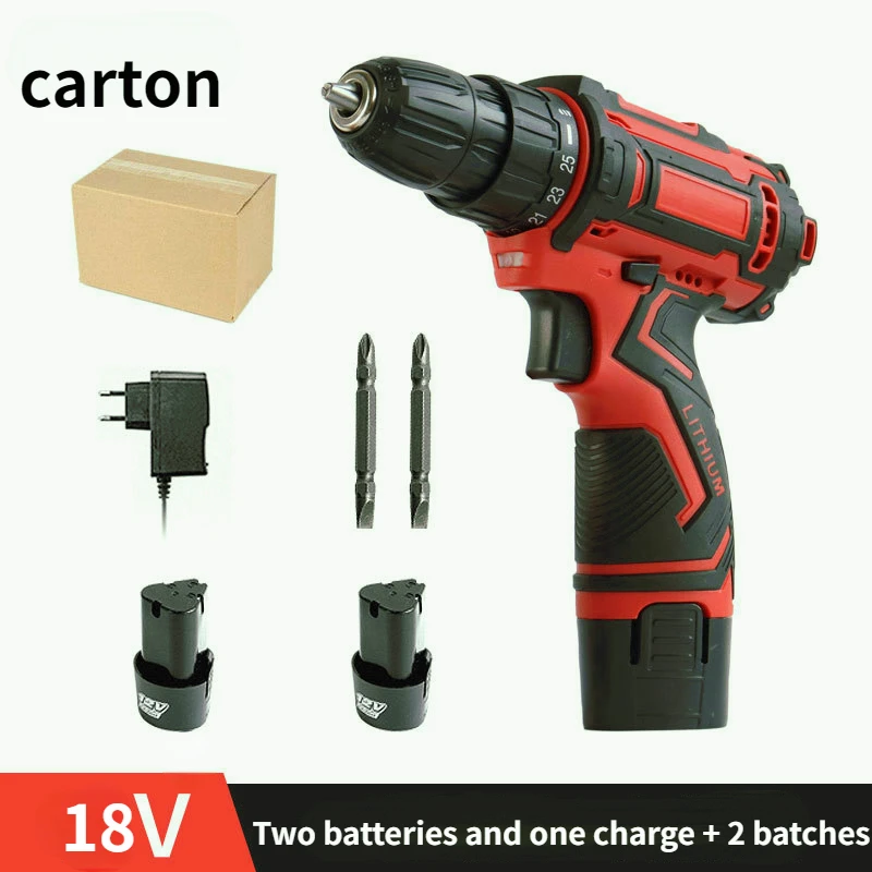 Двухскоростная электрическая дрель высокомощная перезаряжаемая Бытовая