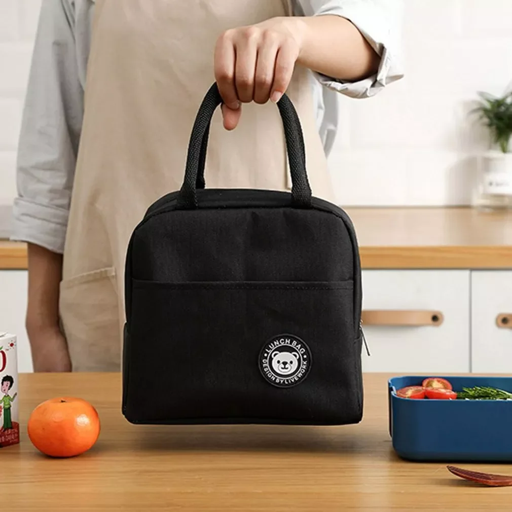 

Bag Fresh Cooler Bag Waterproof Thermal Insulated Office Bento Pouch Lunch Container Food Storage Bags Handbag With Zipper