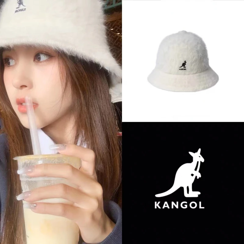 

2022 Women's Rabbit Fur Bucket Hat for Winter Warm Angola Sun Hat Girls Solid Fisherman Hat Autumn Fashion Fur Hip Hop Panama