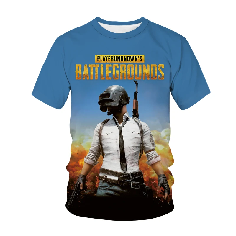 Футболка Playerunknowns Battlegrounds FPS Game PUBG с 3D рисунком для девочек и мальчиков футболка