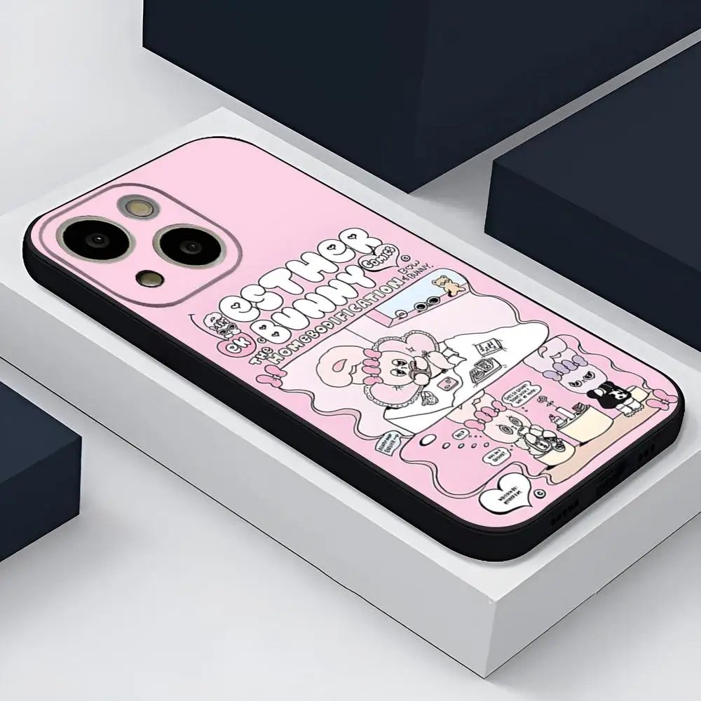 Силиконовый чехол-накладка Kawaii E-Esther Bunny для 15 Pro Max Iphone 14 12 13 11 Xr X Xs 8 7 Plus