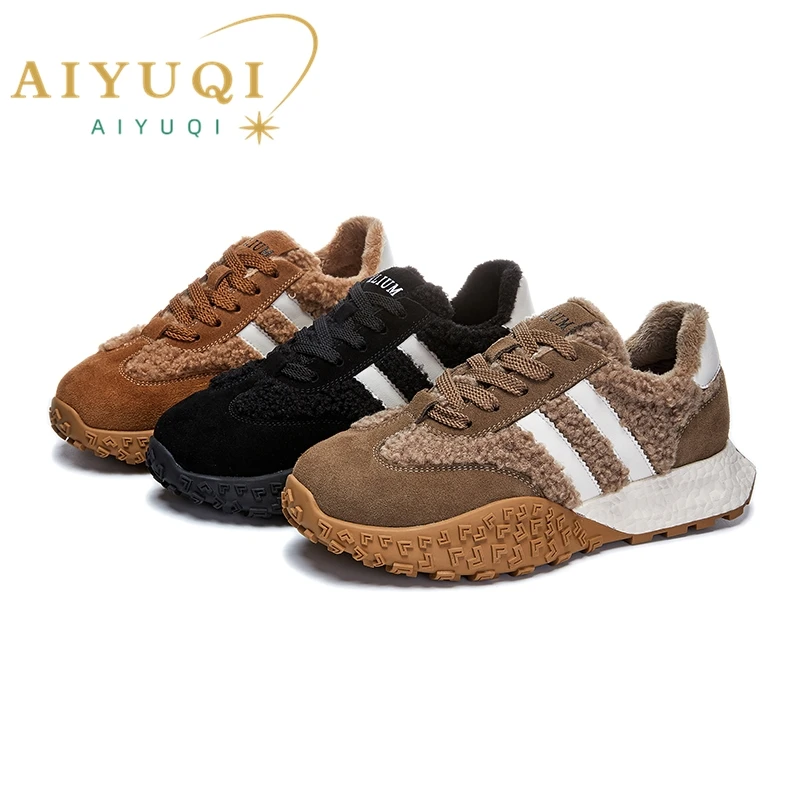 Женские кроссовки AIYUQI, новинка зимы 2024, немецкая обувь для ...
