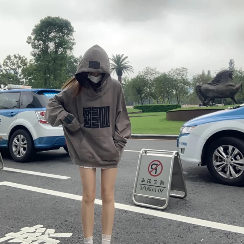 

Graphic Hippie Autumn Hoodie Vintage Gothic Y2k Clothes Female Streetwear Sweatshirt Hoodies for Women Hooded Top Loose Grunge